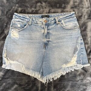 Sincerely Jules Light Wash Distressed Shorts